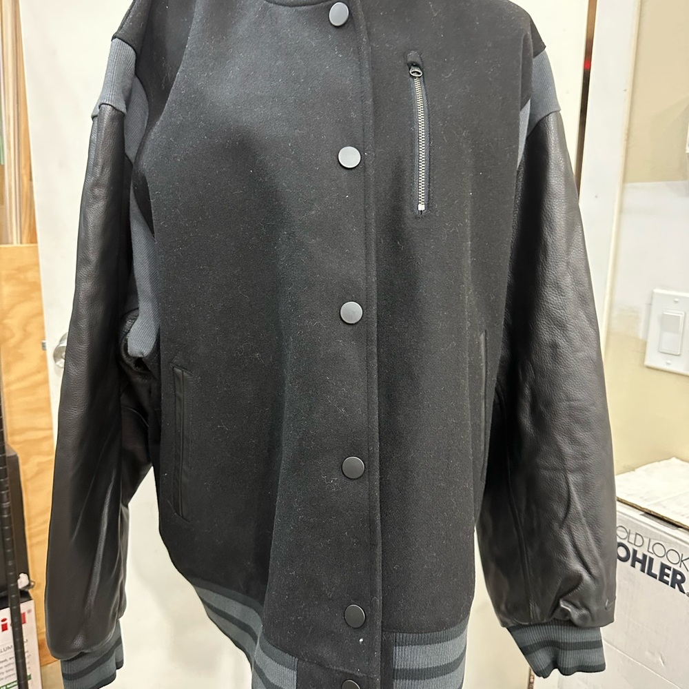 Women’s Nike Black and Gray Varsity Jacket